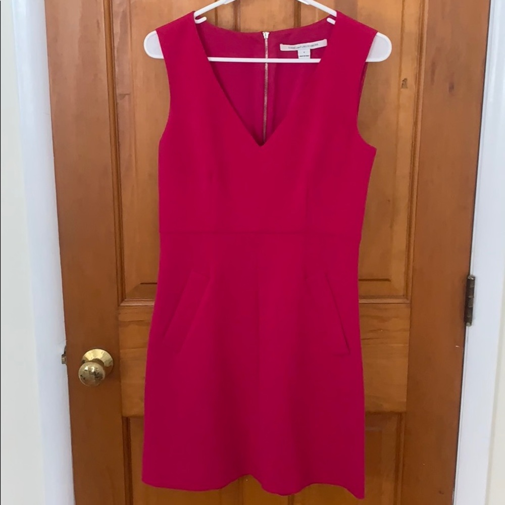 Diane Von Furstenberg fuchsia mini dress